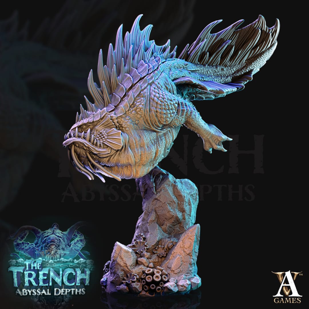 3D Printed Archvillain Games Morlock Predator The Trench Abyssal Depths 28 32mm D&D - 3D Printing Boss 