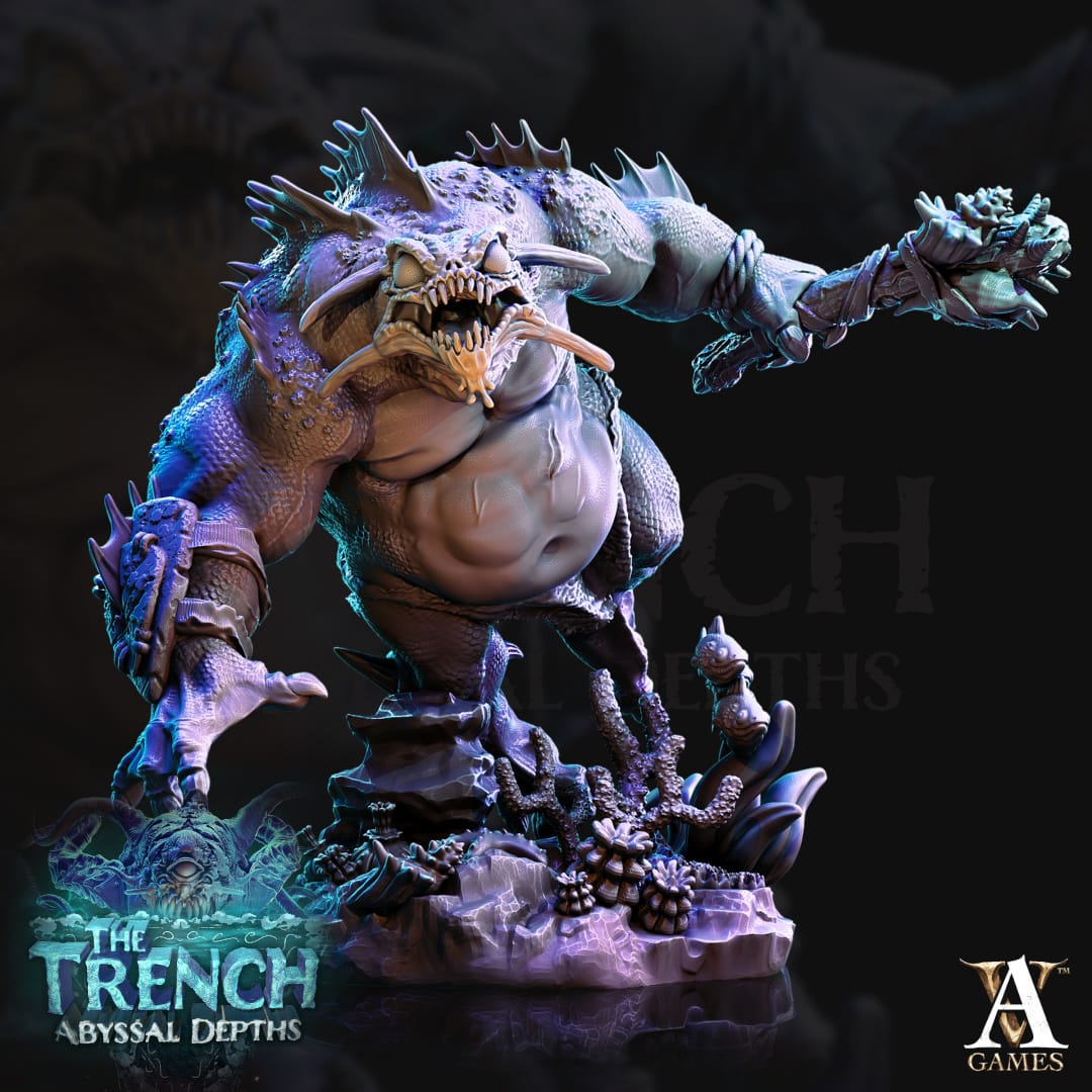 3D Printed Archvillain Games Morlok Big Bois The Trench Abyssal Depths 28 32mm D&D - 3D Printing Boss 