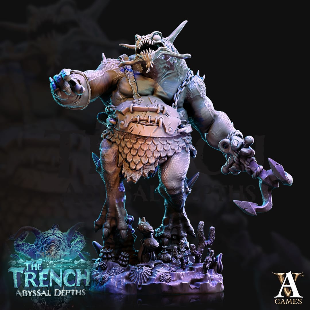 3D Printed Archvillain Games Morlok Big Bois The Trench Abyssal Depths 28 32mm D&D - 3D Printing Boss 