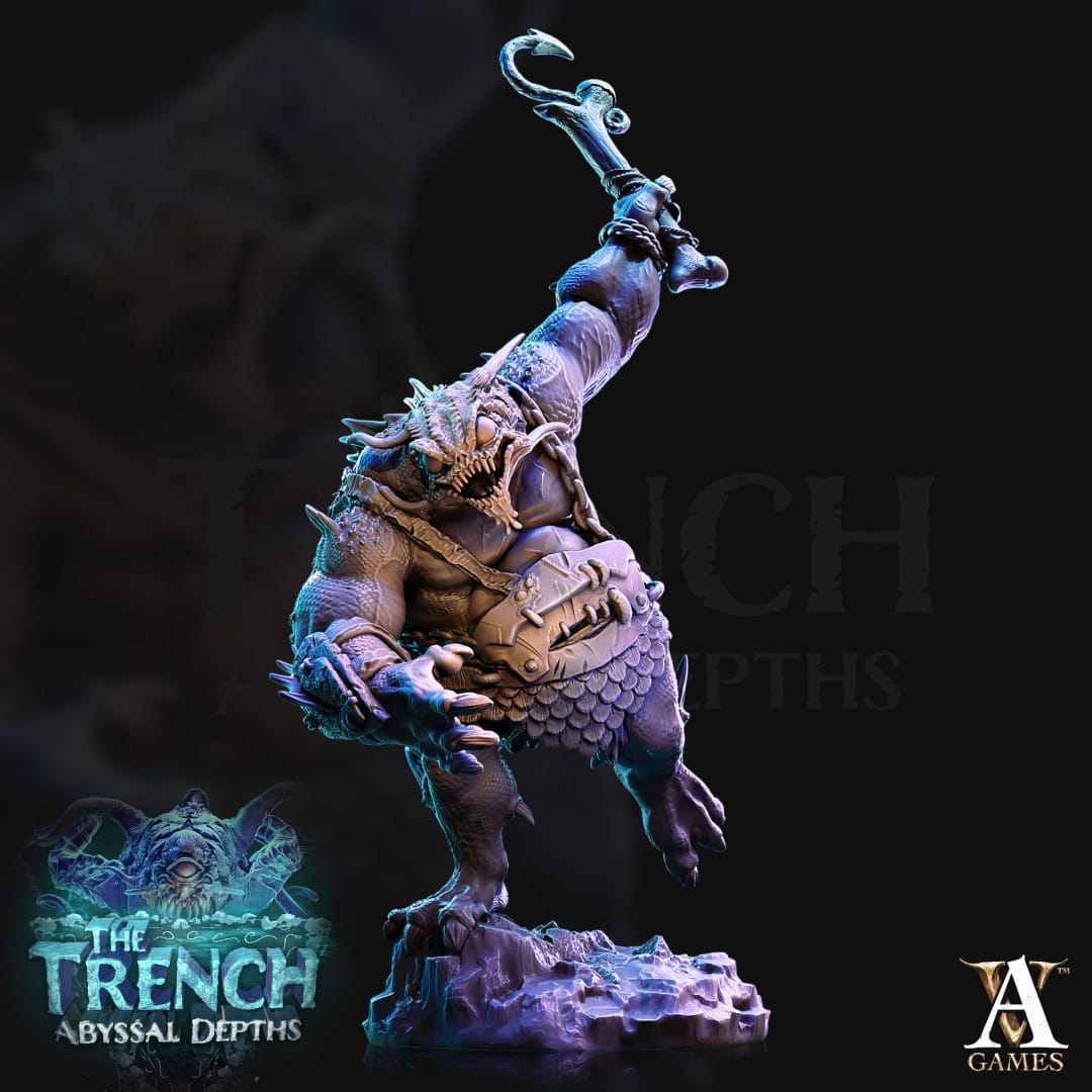 3D Printed Archvillain Games Morlok Big Bois The Trench Abyssal Depths 28 32mm D&D - 3D Printing Boss 