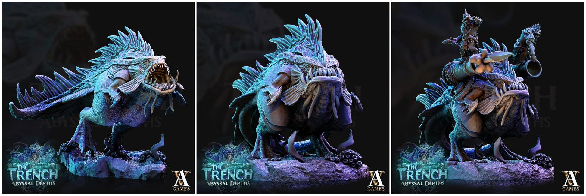 3D Printed Archvillain Games Morlok Pouncers The Trench Abyssal Depths 28 32mm D&D - 3D Printing Boss 