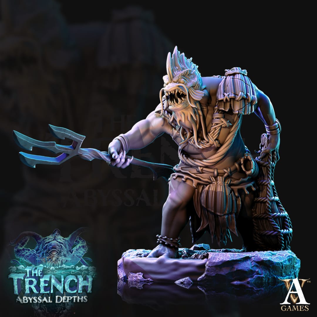 3D Printed Archvillain Games Morloks The Trench Abyssal Depths 28 32mm D&D - 3D Printing Boss 
