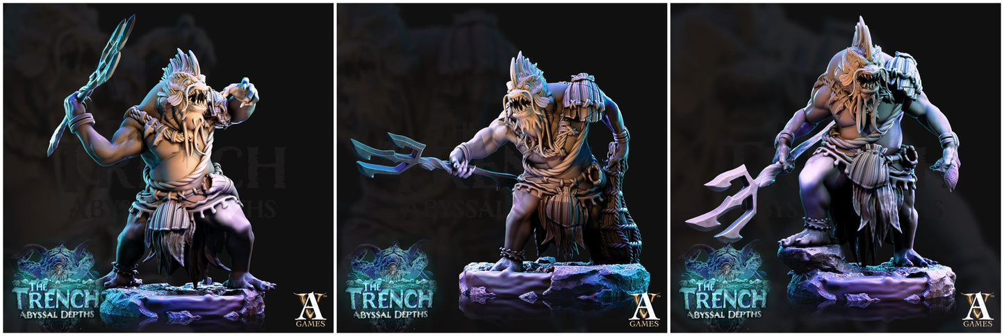 3D Printed Archvillain Games Morloks The Trench Abyssal Depths 28 32mm D&D - 3D Printing Boss 