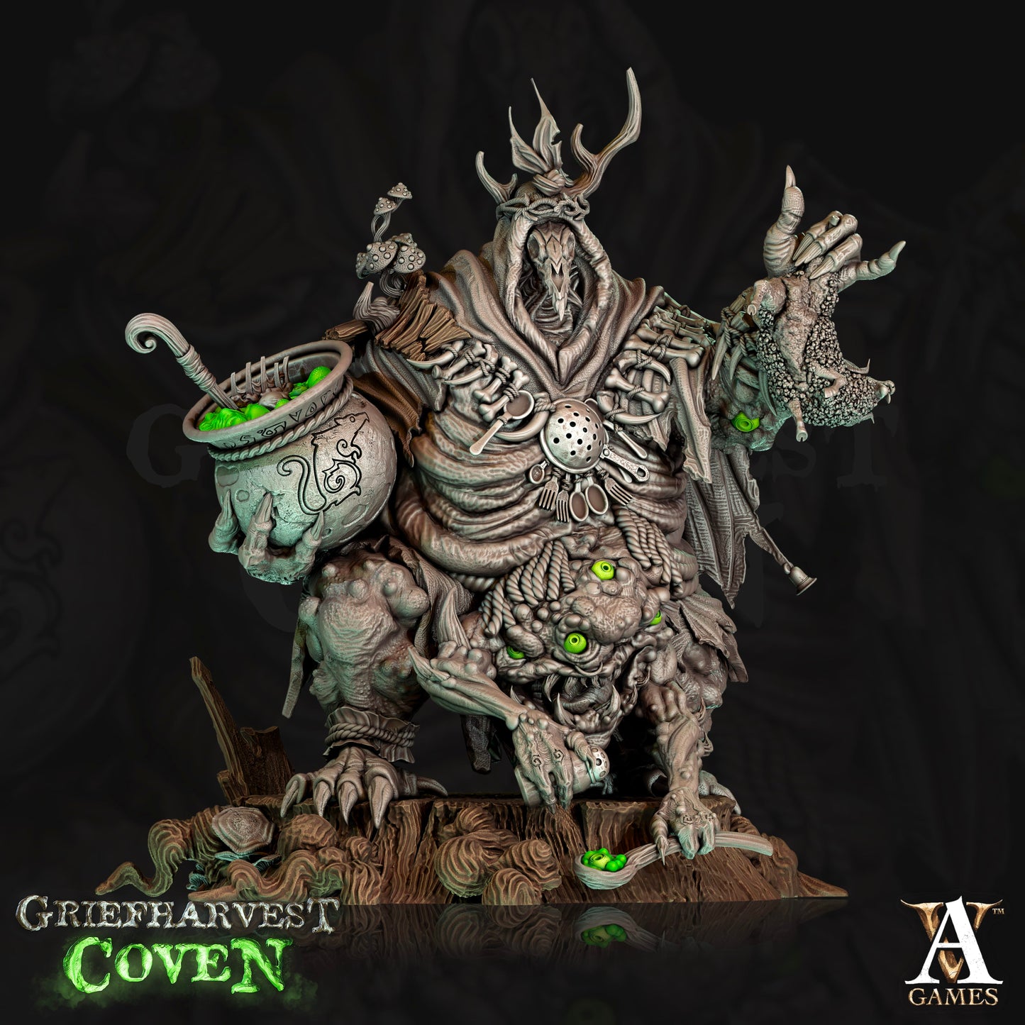 3D Printed Archvillain Games Mother Glutkin Griefharvest Coven 28 32mm D&D - 3D Printing Boss 