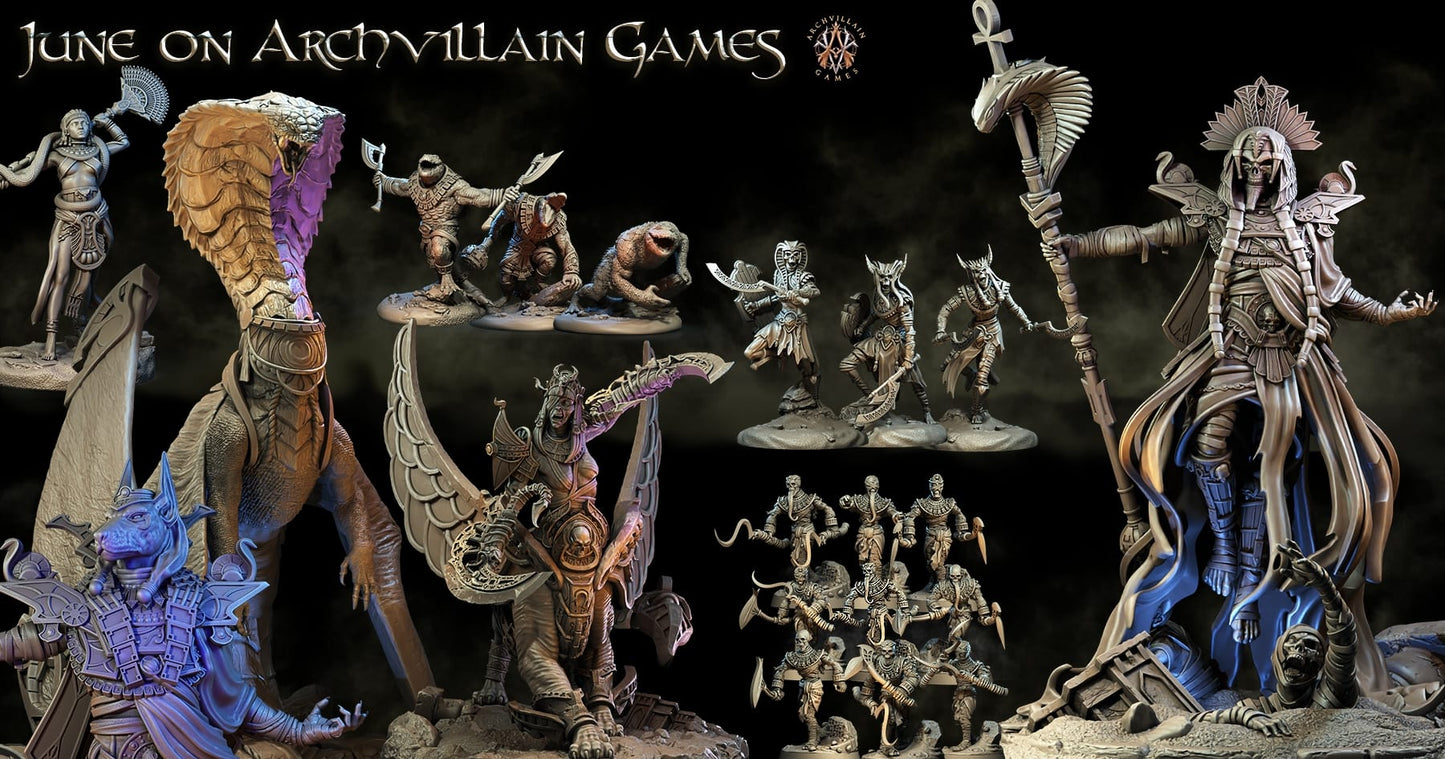 3D Printed Archvillain Games Mummies The Empire of Sands 28 32mm D&D - 3D Printing Boss 