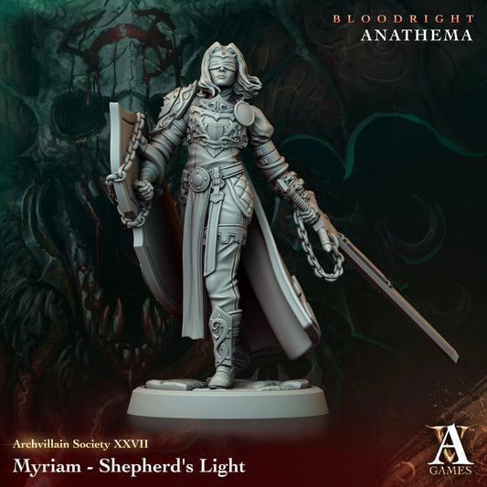 3D Printed Archvillain Games Myriam - Shepherd's Light Archvillain Society Vol. XXVIII 28 32mm D&D - 3D Printing Boss 