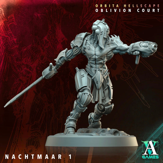 3D Printed Archvillain Games Nachtmaar Orbita Hellscape Oblivion Court 28 32mm D&D - 3D Printing Boss 