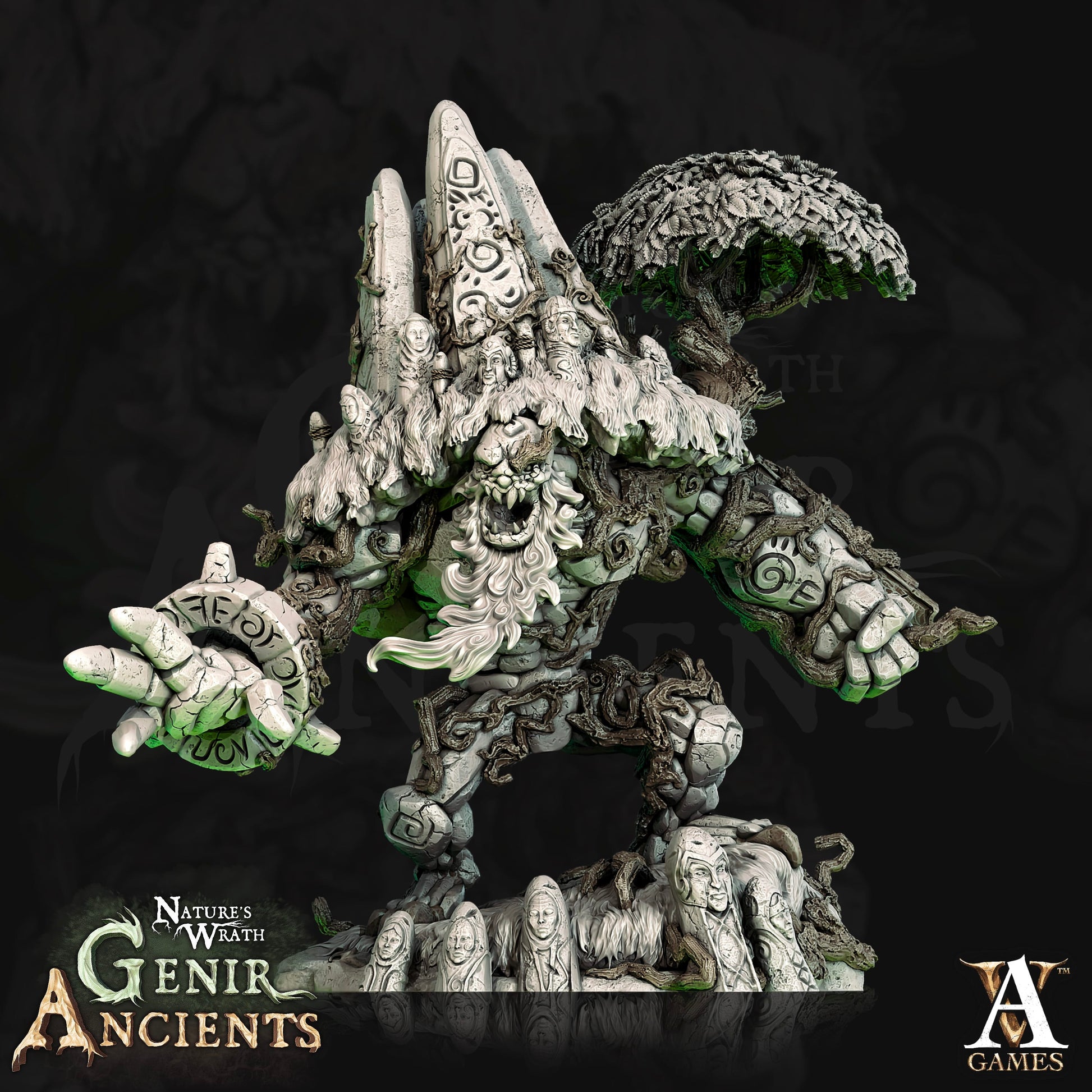 3D Printed Archvillain Games Nature's Wrath Genir Ancients - Elder Forest Elemental 28mm 32mm D&D - 3D Printing Boss 