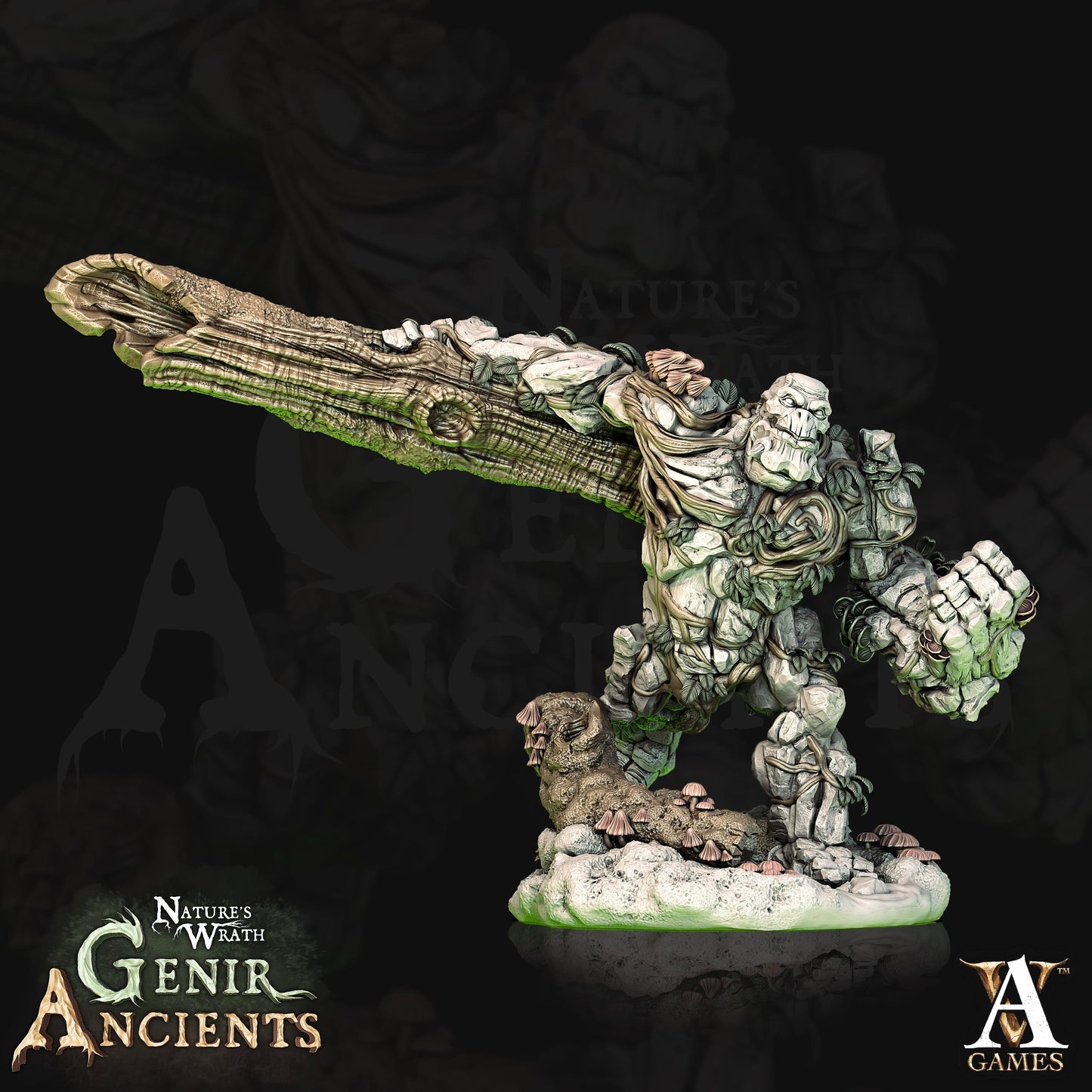 3D Printed Archvillain Games Nature's Wrath Genir Ancients - Forest Elementals 28mm 32mm D&D - 3D Printing Boss 