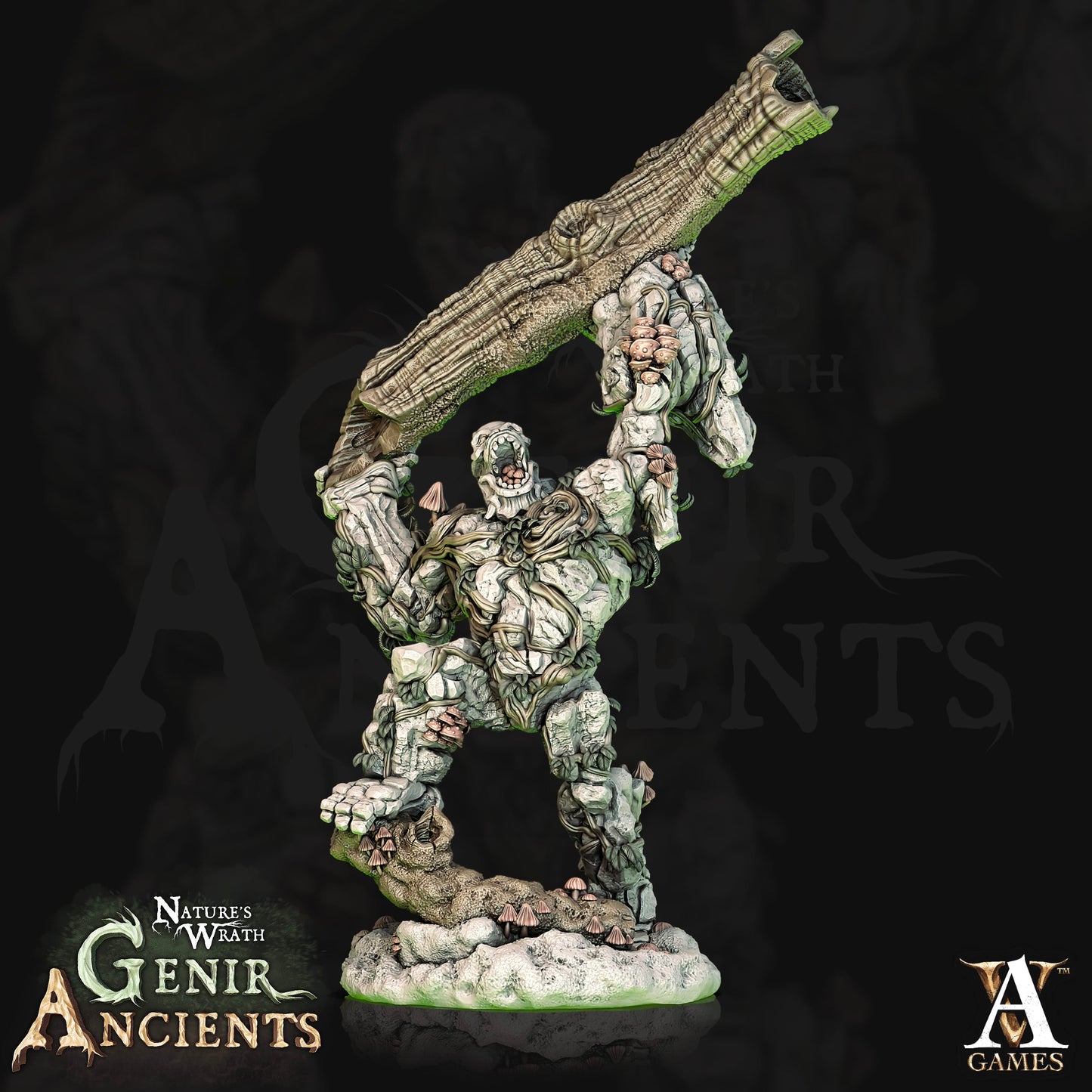 3D Printed Archvillain Games Nature's Wrath Genir Ancients - Forest Elementals 28mm 32mm D&D - 3D Printing Boss 