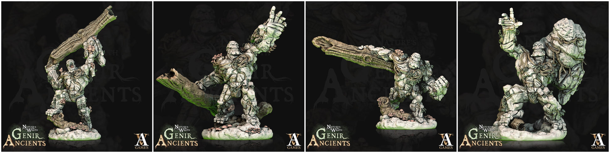 3D Printed Archvillain Games Nature's Wrath Genir Ancients - Forest Elementals 28mm 32mm D&D - 3D Printing Boss 