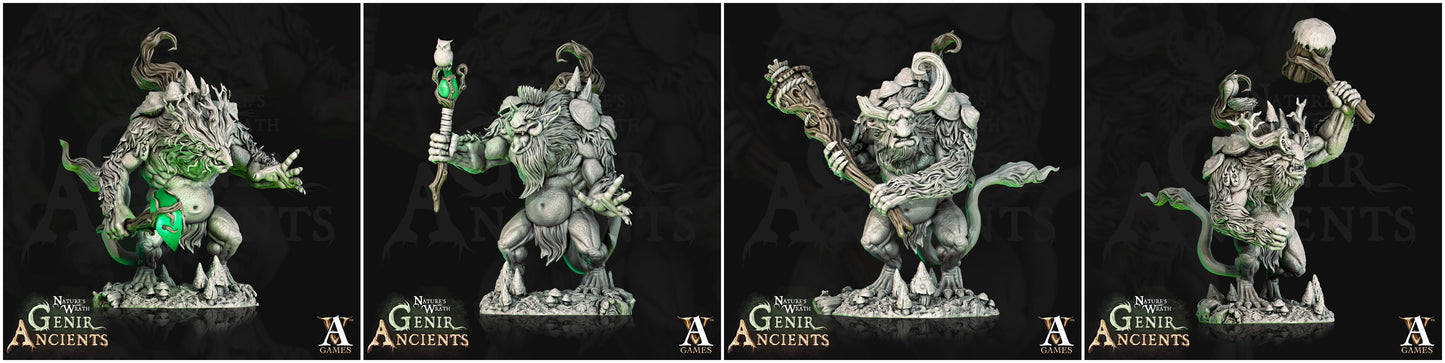 3D Printed Archvillain Games Nature's Wrath Genir Ancients - Genirheart Trolls 28mm 32mm D&D - 3D Printing Boss 