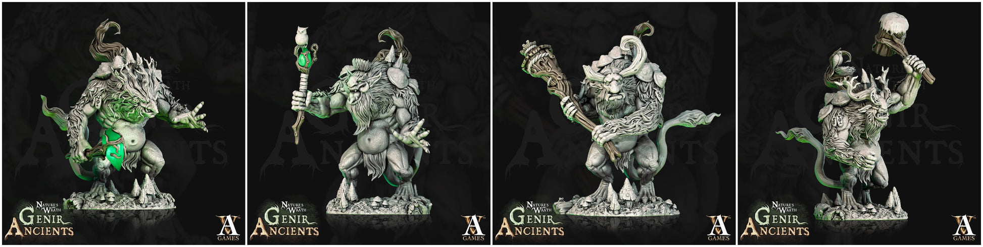 3D Printed Archvillain Games Nature's Wrath Genir Ancients - Genirheart Trolls 28mm 32mm D&D - 3D Printing Boss 