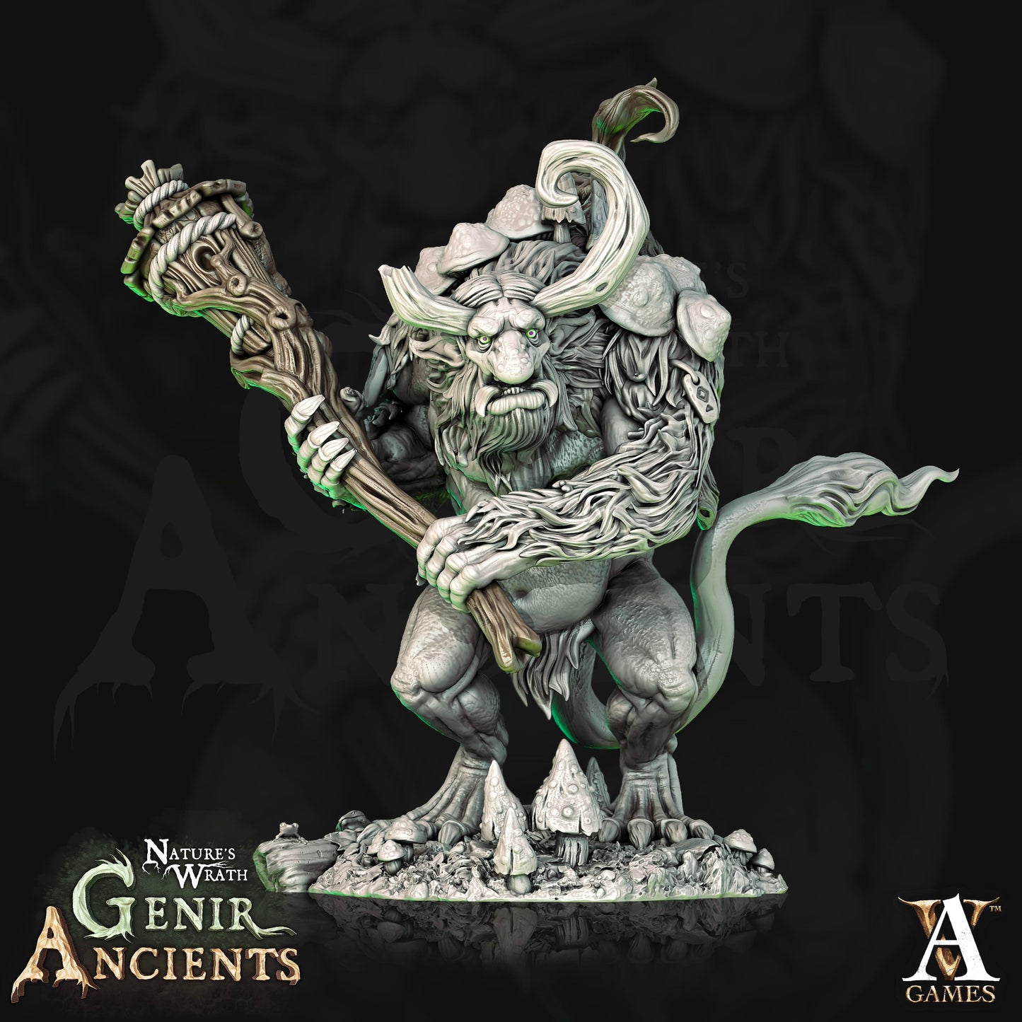 3D Printed Archvillain Games Nature's Wrath Genir Ancients - Genirheart Trolls 28mm 32mm D&D - 3D Printing Boss 