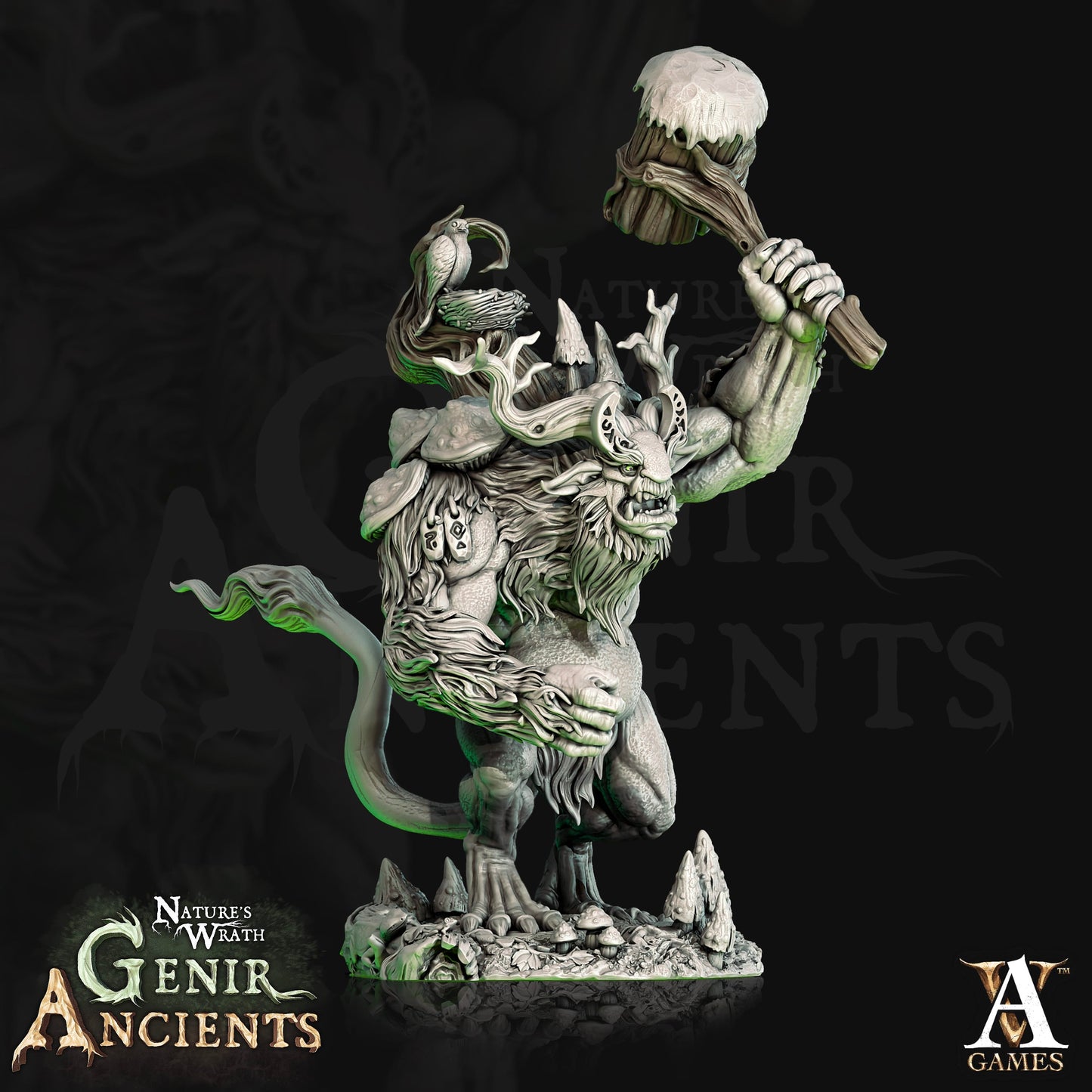 3D Printed Archvillain Games Nature's Wrath Genir Ancients - Genirheart Trolls 28mm 32mm D&D - 3D Printing Boss 