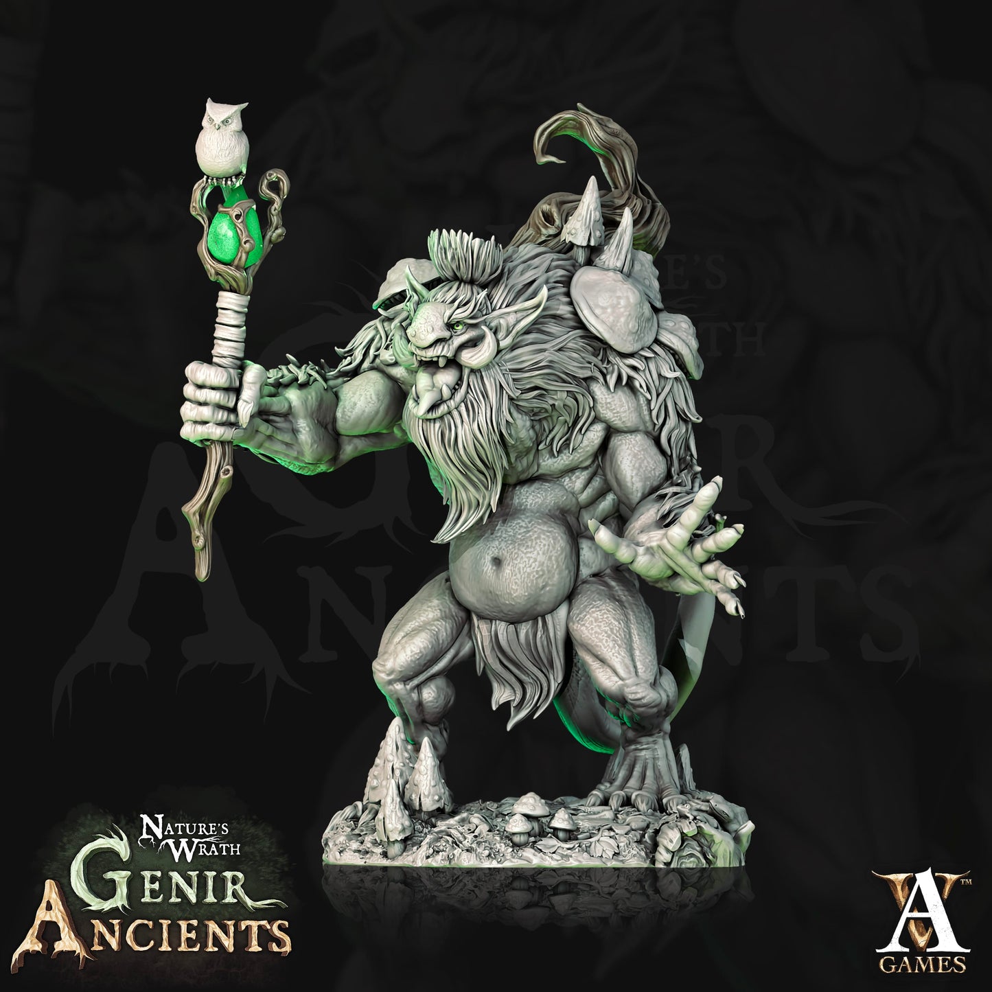 3D Printed Archvillain Games Nature's Wrath Genir Ancients - Genirheart Trolls 28mm 32mm D&D - 3D Printing Boss 