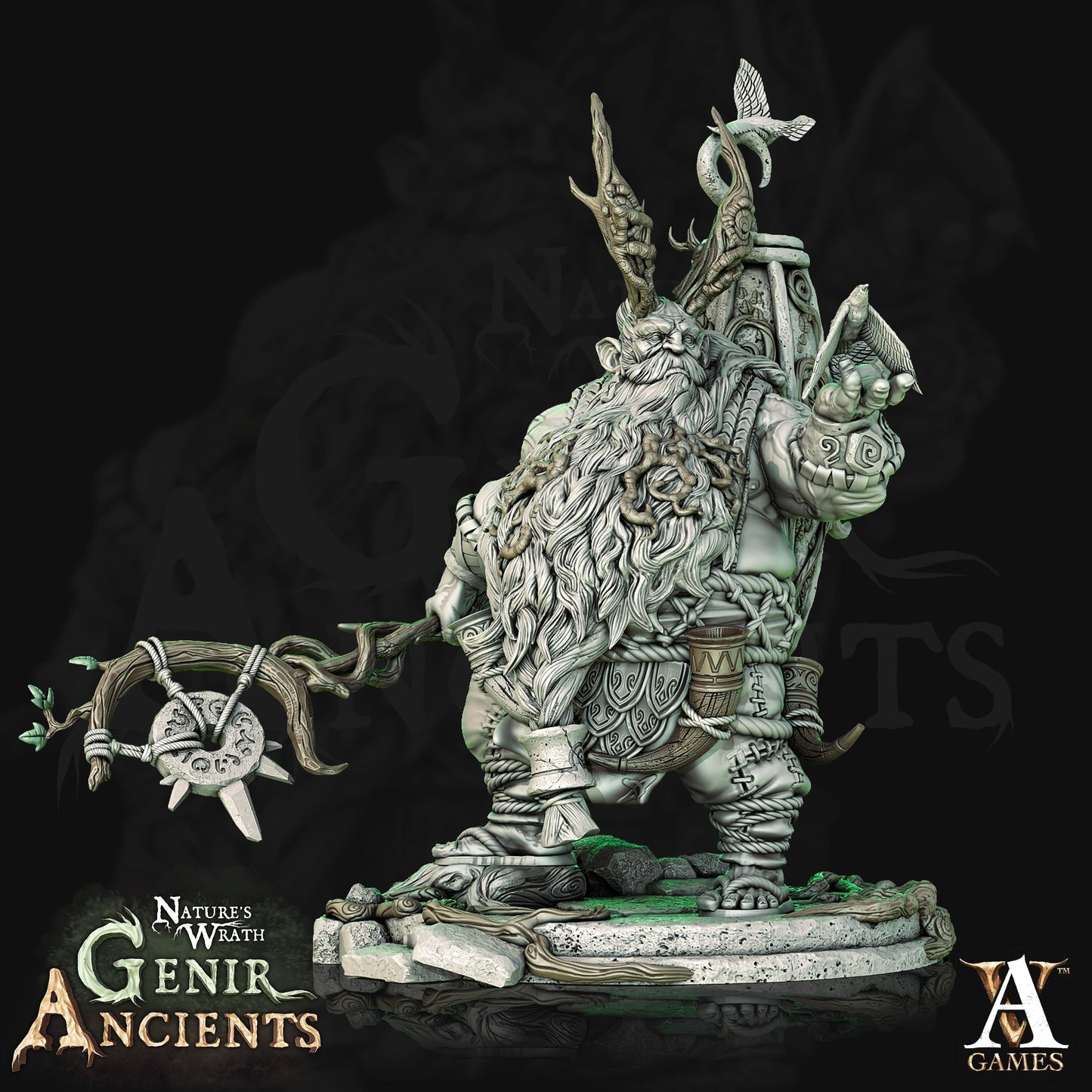 3D Printed Archvillain Games Nature's Wrath Genir Ancients - Rootals 28mm 32mm D&D - 3D Printing Boss 