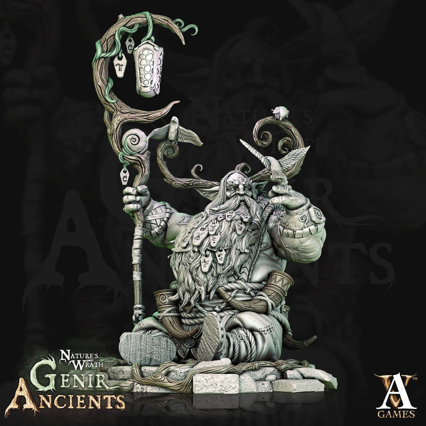 3D Printed Archvillain Games Nature's Wrath Genir Ancients - Rootals 28mm 32mm D&D - 3D Printing Boss 