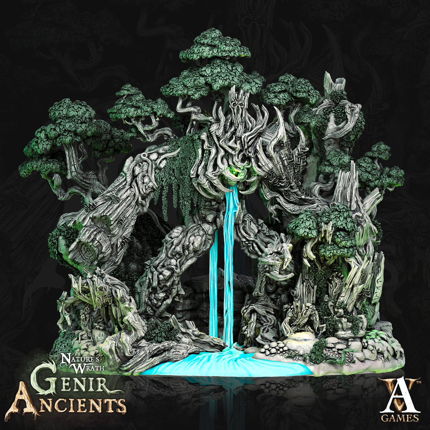 3D Printed Archvillain Games Nature's Wrath Genir Ancients - Treant Lord 28mm 32mm D&D - 3D Printing Boss 