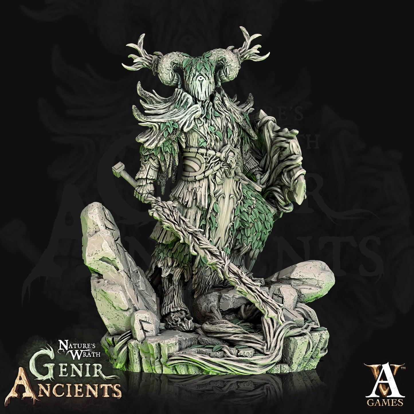 3D Printed Archvillain Games Nature's Wrath Genir Ancients - Verdant Ancient 28mm 32mm D&D - 3D Printing Boss 