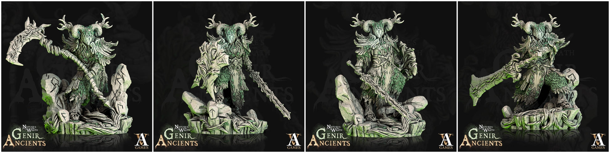 3D Printed Archvillain Games Nature's Wrath Genir Ancients - Verdant Ancient 28mm 32mm D&D - 3D Printing Boss 