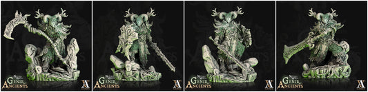 3D Printed Archvillain Games Nature's Wrath Genir Ancients - Verdant Ancient 28mm 32mm D&D - 3D Printing Boss 
