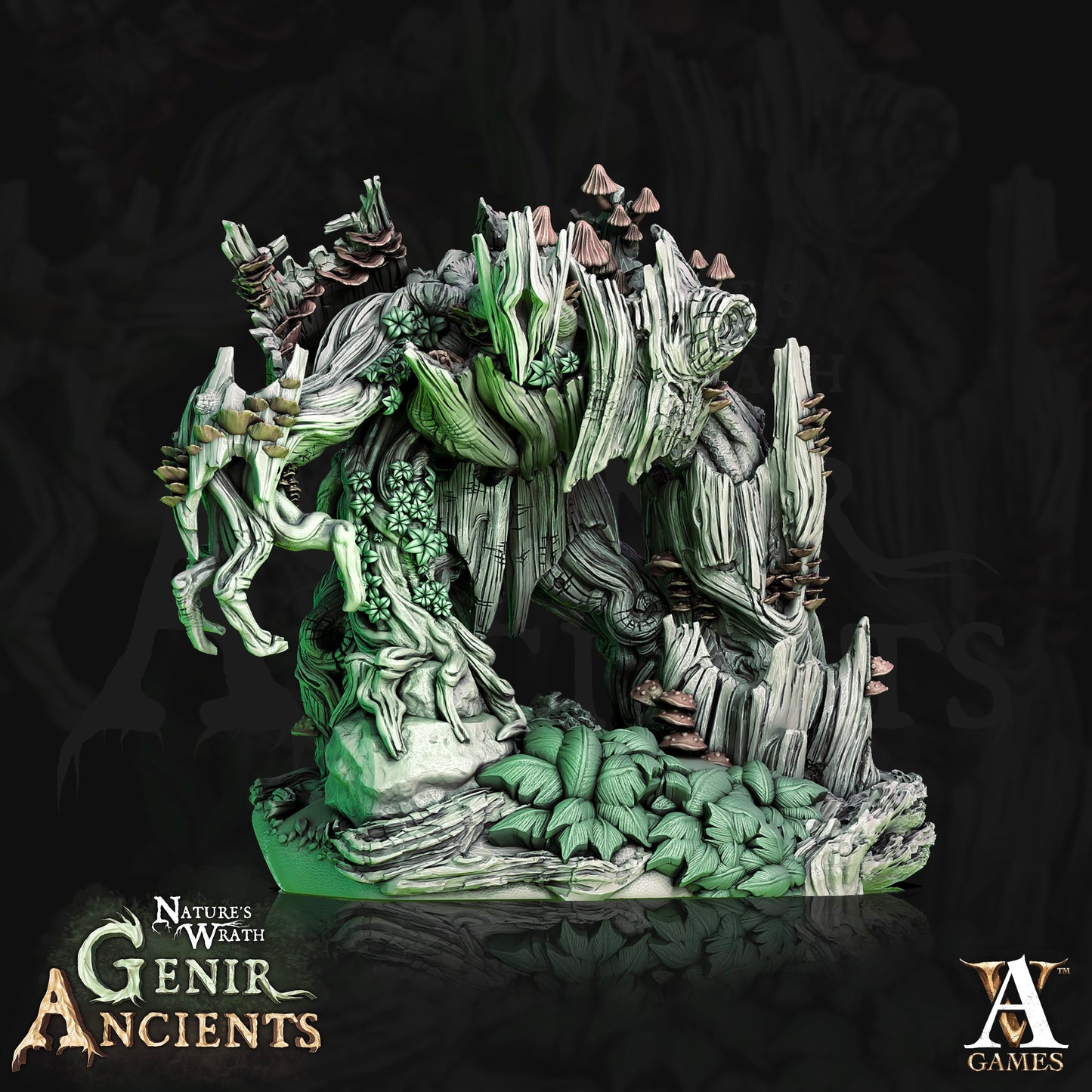 3D Printed Archvillain Games Nature's Wrath Genir Ancients - Young Treants 28mm 32mm D&D - 3D Printing Boss 