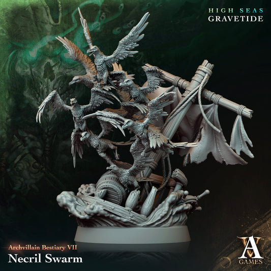 3D Printed Archvillain Games Necril Swarm Archvillain Bestiary Vol VII 28 32mm D&D - 3D Printing Boss 