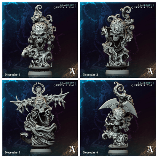 3D Printed Archvillain Games Necrodar Gravebound Queen's Wail 28 32mm D&D - 3D Printing Boss 