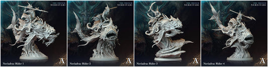 3D Printed Archvillain Games Neriadrac Rider The Trench Nereivari Archvillain Society Vol XXXV 28 32mm D&D - 3D Printing Boss 