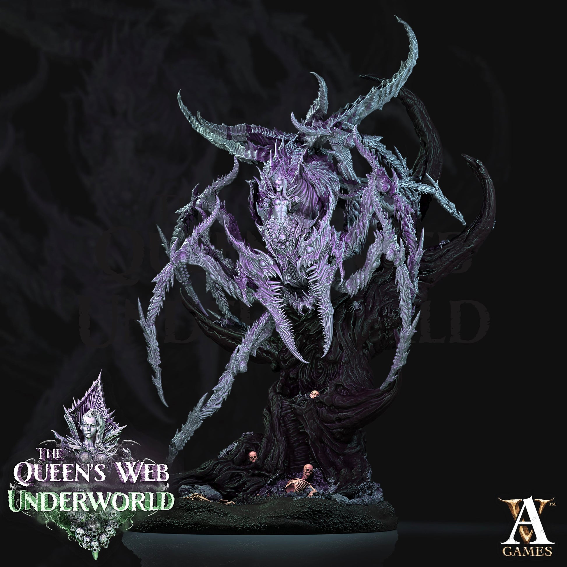 3D Printed Archvillain Games Nhile Avatar of Aranis The Queen's Web Underworld 28 32mm D&D - 3D Printing Boss 