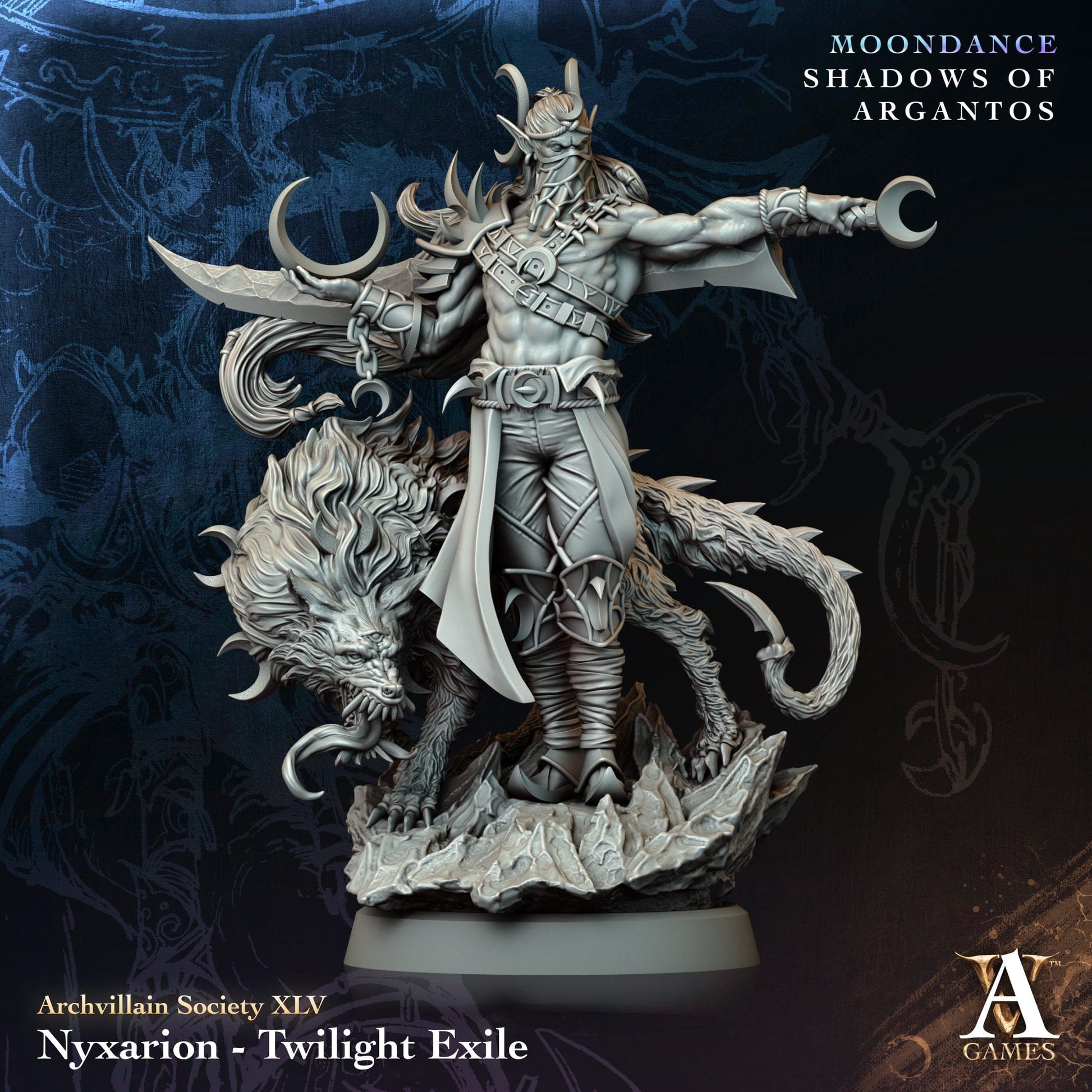 3D Printed Archvillain Games Nyxarion Twilight Exile Archvillain Society Vol ΧIX 28 32mm D&D - 3D Printing Boss 