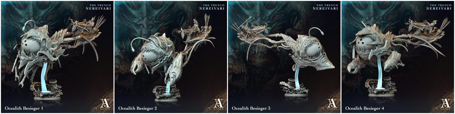 3D Printed Archvillain Games Ocealith Besieger The Trench Nereivari Archvillain Society Vol XXXV 28 32mm D&D - 3D Printing Boss 