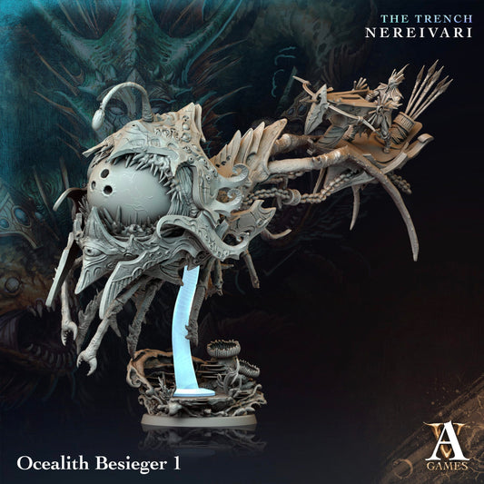 3D Printed Archvillain Games Ocealith Besieger The Trench Nereivari Archvillain Society Vol XXXV 28 32mm D&D - 3D Printing Boss 