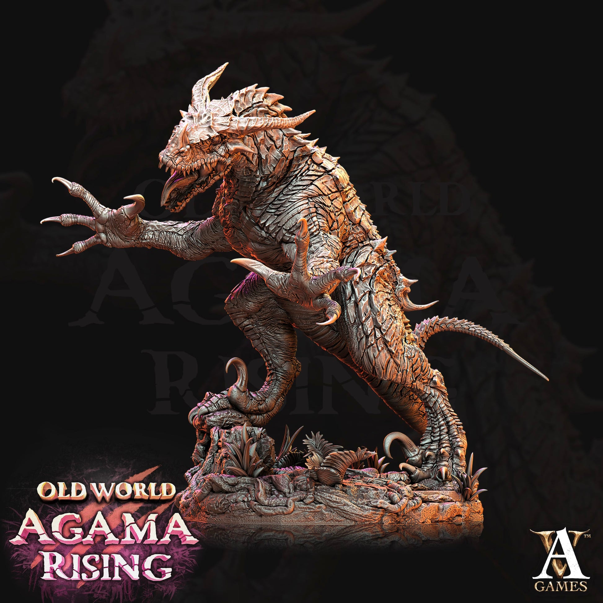 3D Printed Archvillain Games Old World Agama Rising - Fleshripper, Scion of Ziskal 28mm 32mm D&D - 3D Printing Boss 