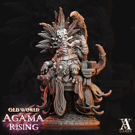 3D Printed Archvillain Games Old World Agama Rising - High Priest of Ziskal 28mm 32mm D&D - 3D Printing Boss 