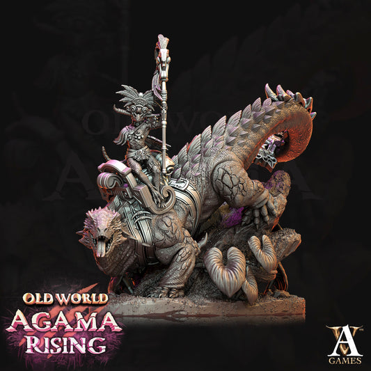3D Printed Archvillain Games Old World Agama Rising - Mato Riders 28mm 32mm D&D - 3D Printing Boss 