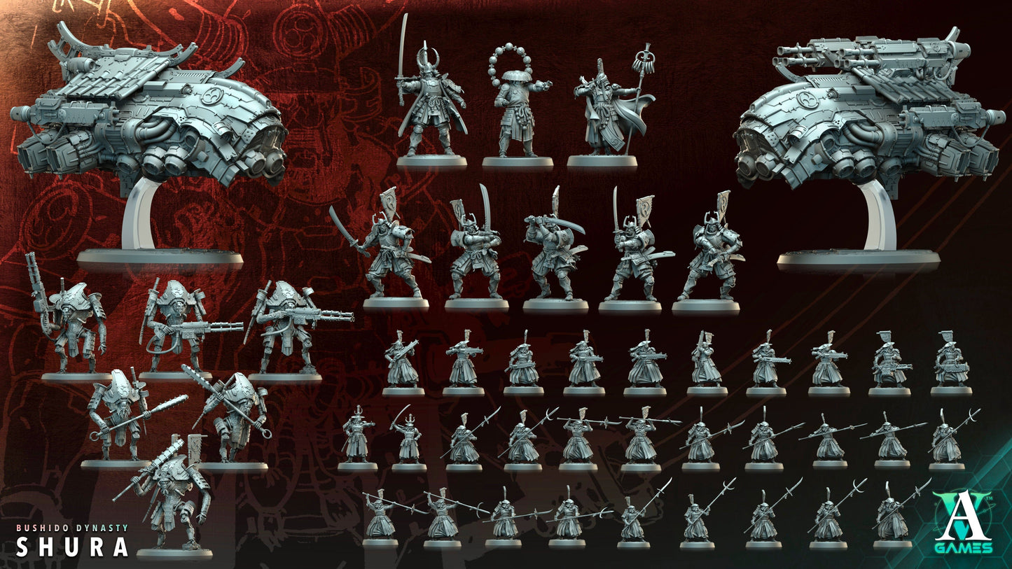 3D Printed Archvillain Games Onikaze Destroyer Bushido Dynasty Shura 28 32mm D&D - 3D Printing Boss 