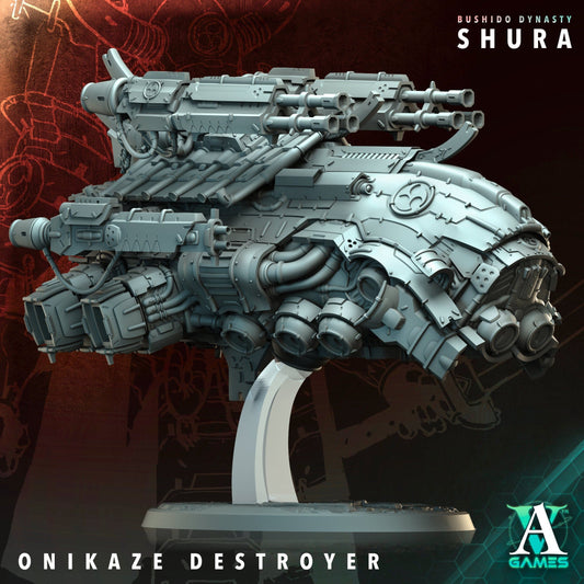 3D Printed Archvillain Games Onikaze Destroyer Bushido Dynasty Shura 28 32mm D&D - 3D Printing Boss 