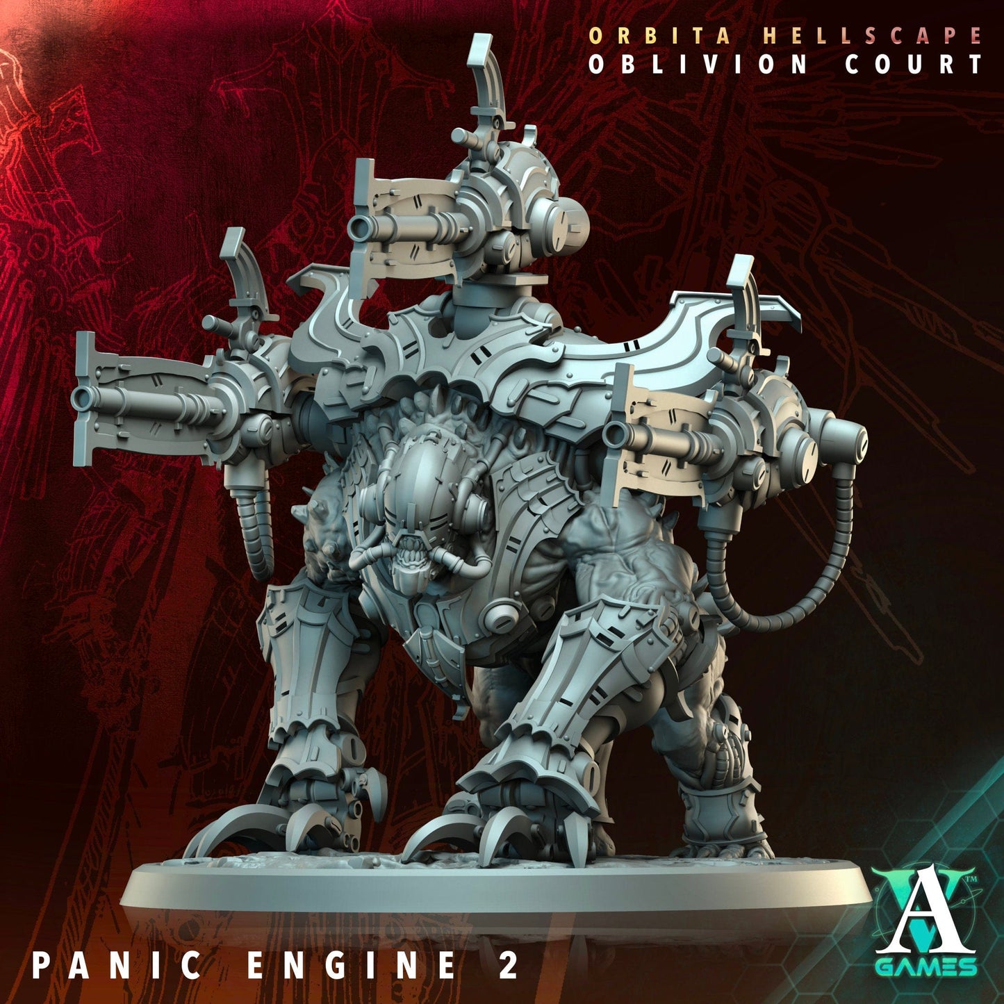 3D Printed Archvillain Games Panic Engine Orbita Hellscape Oblivion Court 28 32mm D&D - 3D Printing Boss 