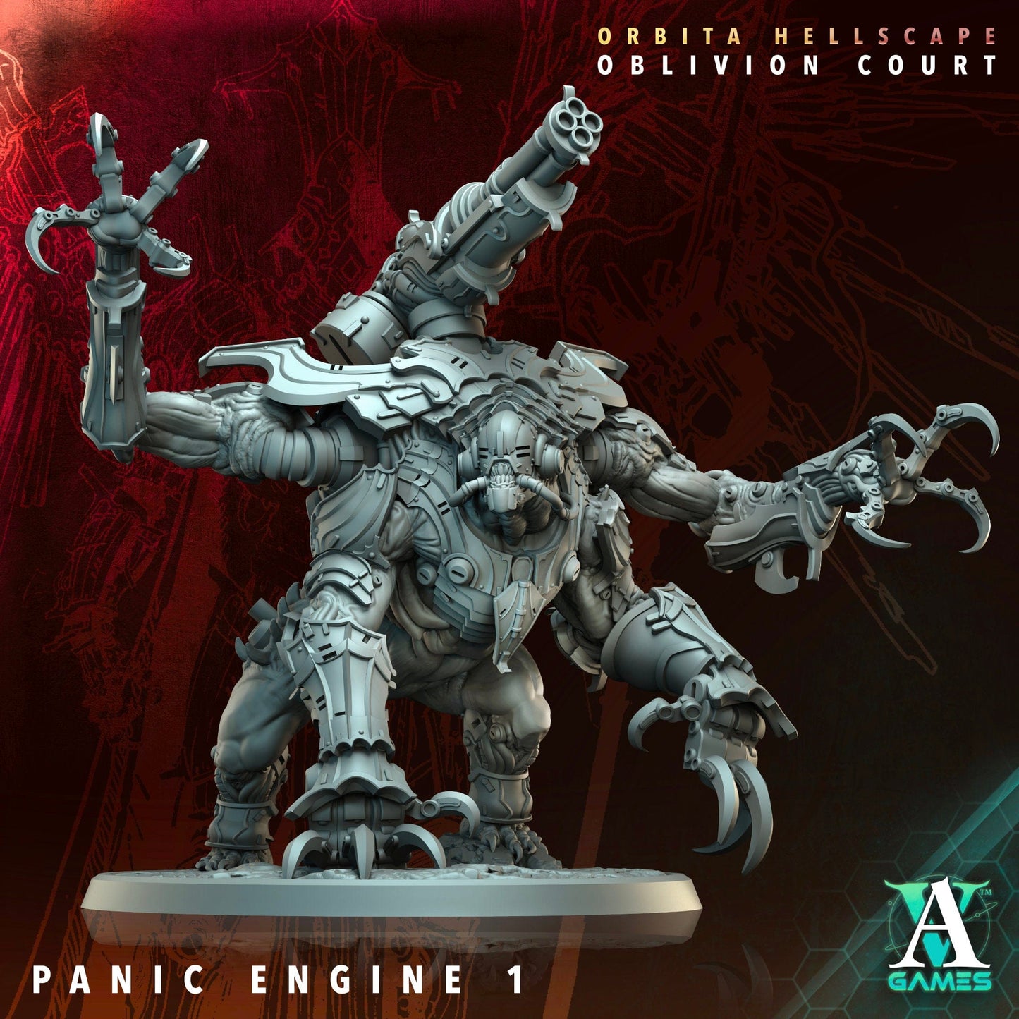 3D Printed Archvillain Games Panic Engine Orbita Hellscape Oblivion Court 28 32mm D&D - 3D Printing Boss 