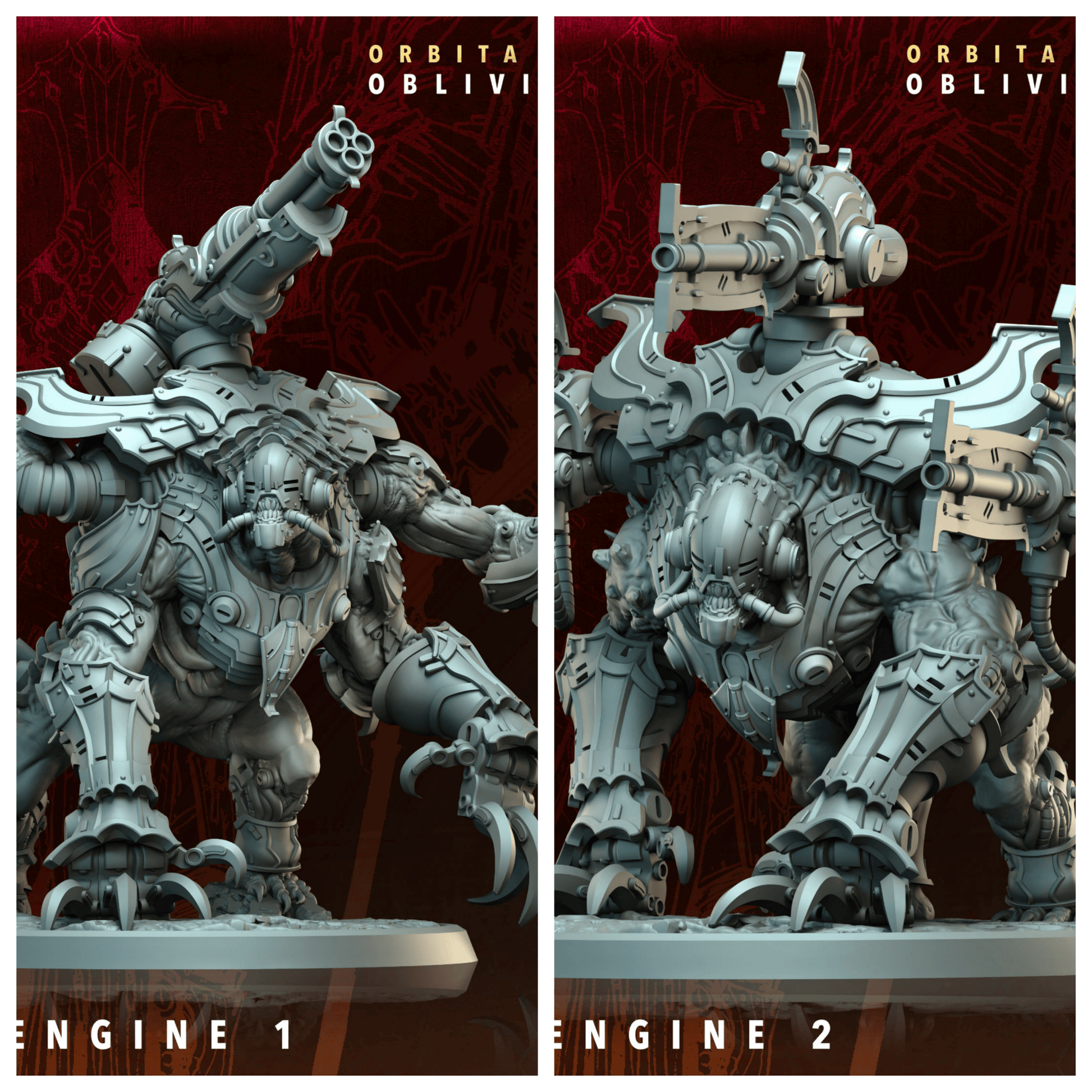 3D Printed Archvillain Games Panic Engine Orbita Hellscape Oblivion Court 28 32mm D&D - 3D Printing Boss 