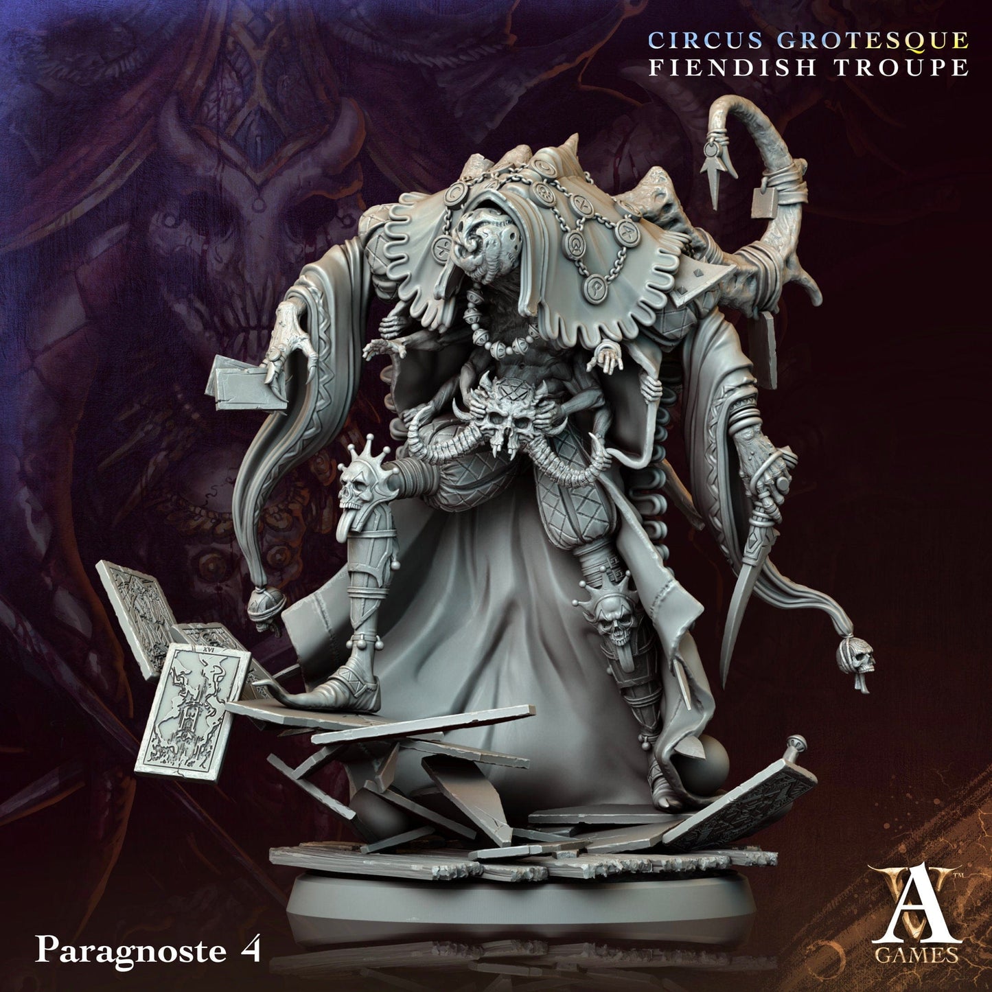 3D Printed Archvillain Games Paragnoste Circus Grotesque Fiendish Troupe 28 32mm D&D - 3D Printing Boss 