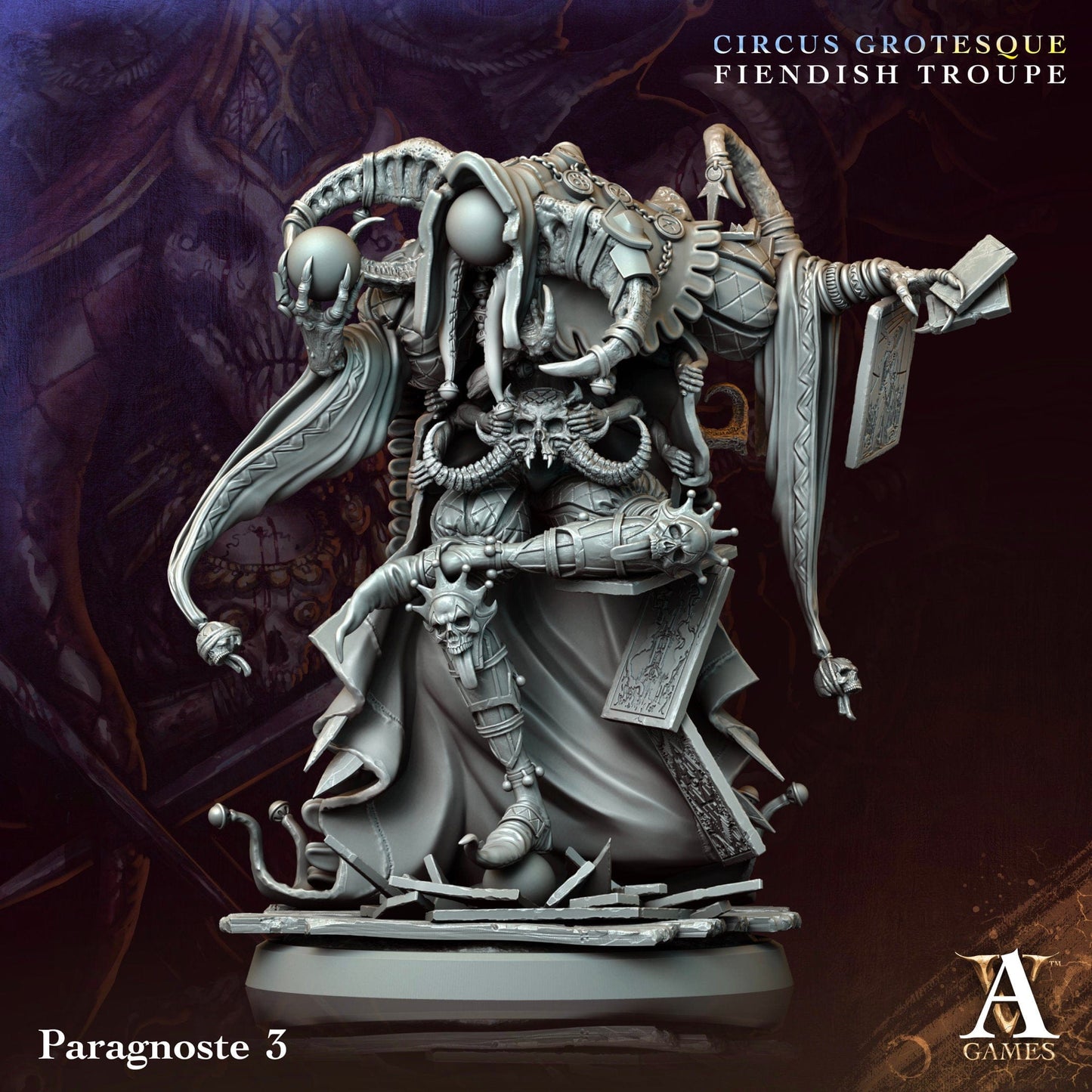3D Printed Archvillain Games Paragnoste Circus Grotesque Fiendish Troupe 28 32mm D&D - 3D Printing Boss 