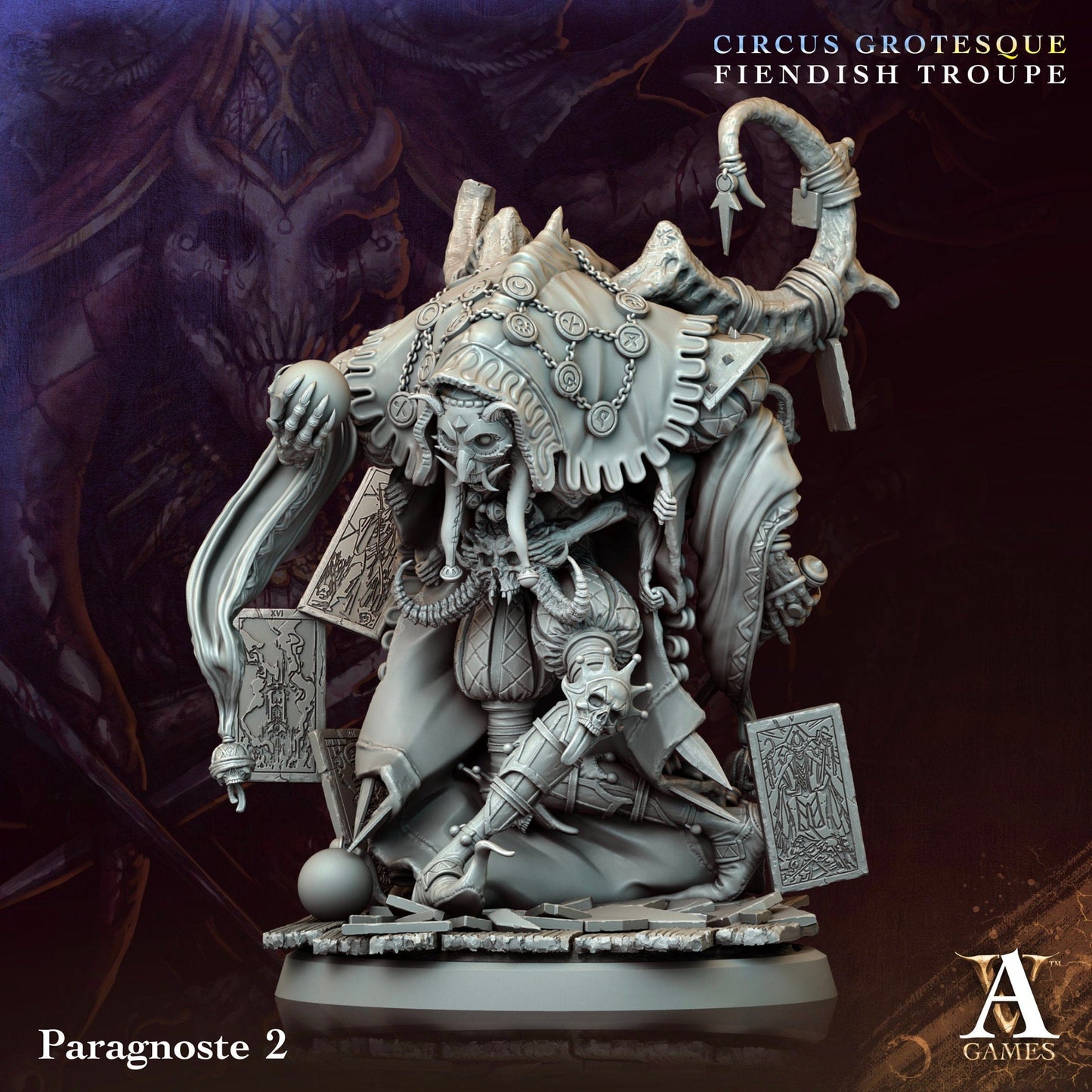 3D Printed Archvillain Games Paragnoste Circus Grotesque Fiendish Troupe 28 32mm D&D - 3D Printing Boss 