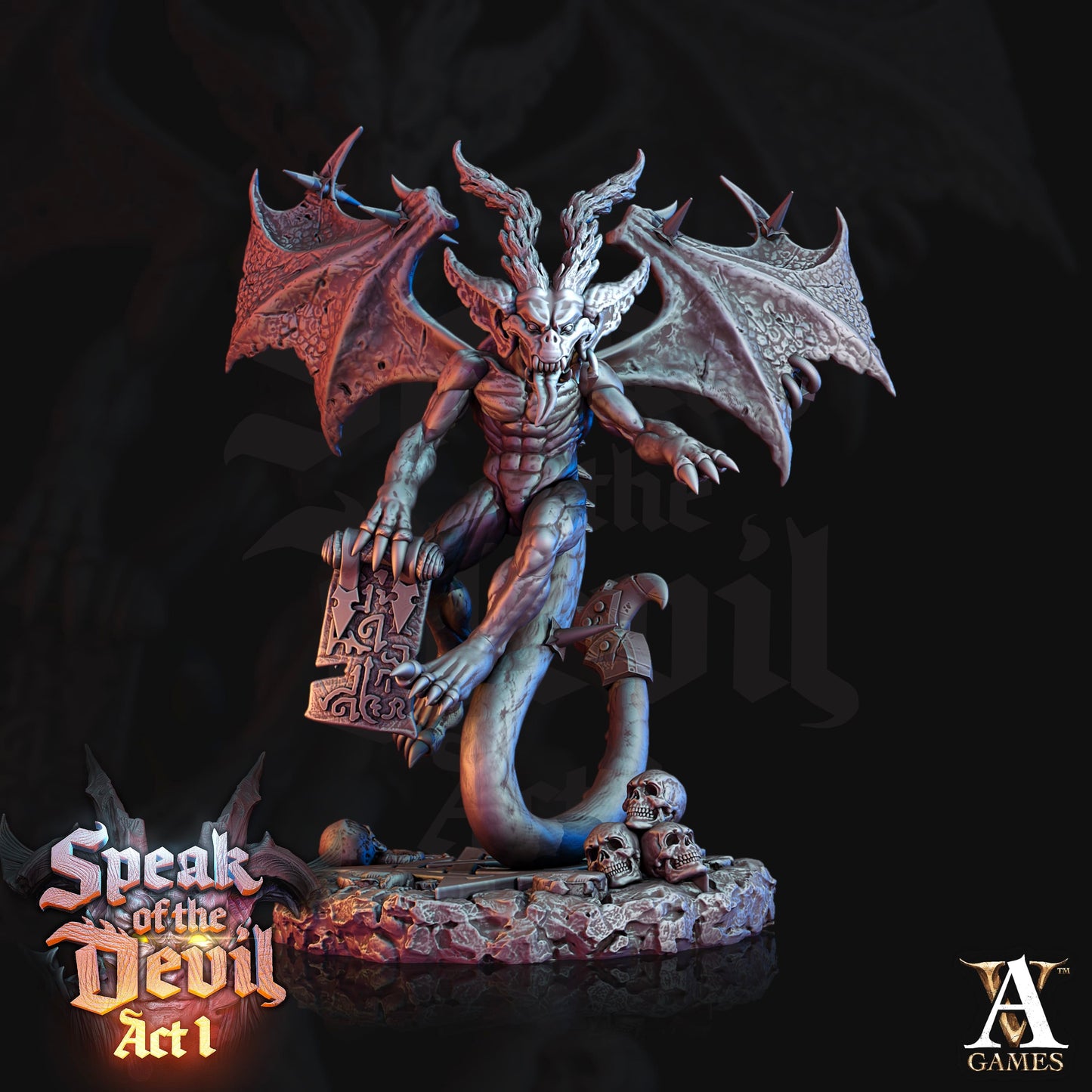 3D Printed Archvillain Games Phlegethian Imp Speak of the Devil Act I 28 32mm D&D - 3D Printing Boss 