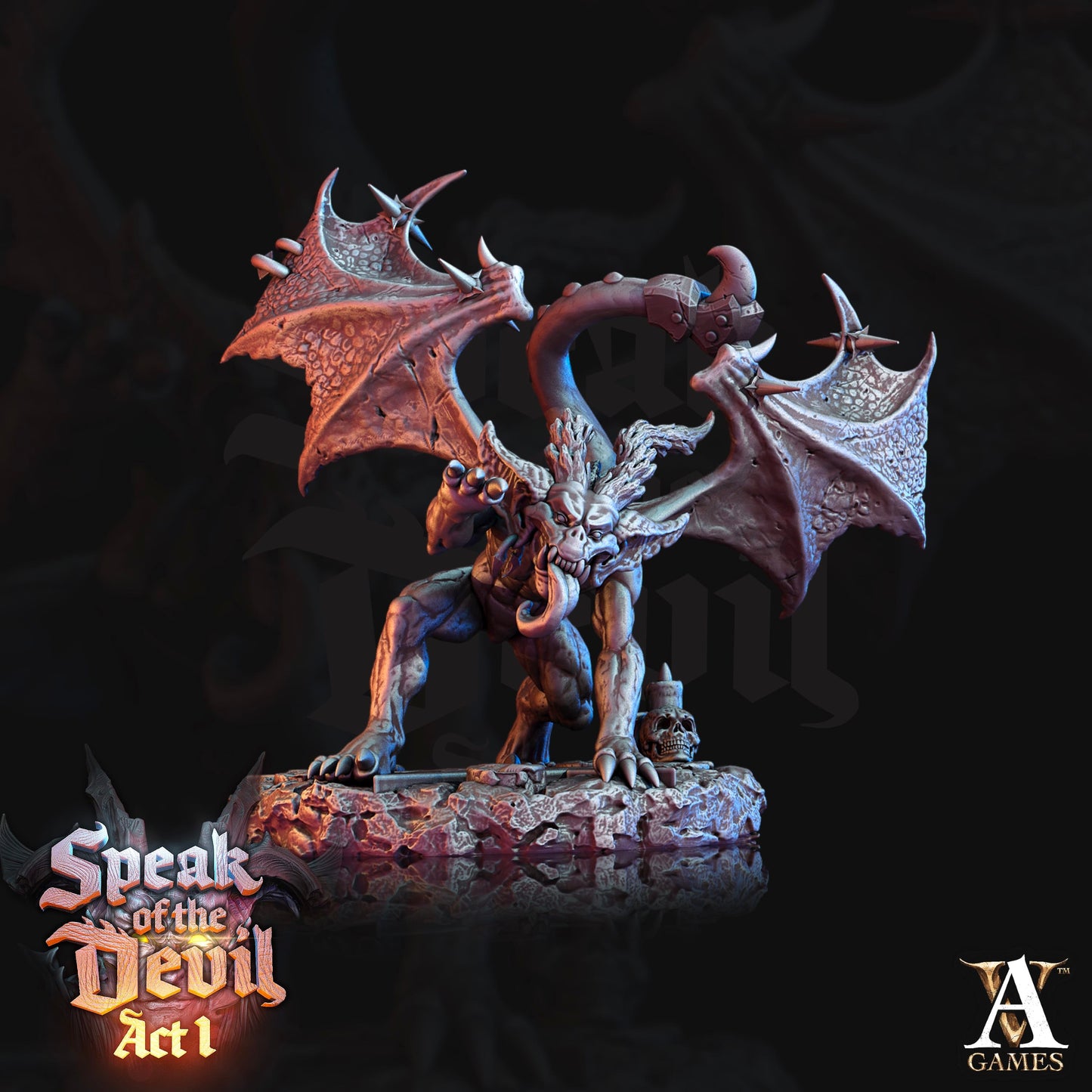 3D Printed Archvillain Games Phlegethian Imp Speak of the Devil Act I 28 32mm D&D - 3D Printing Boss 
