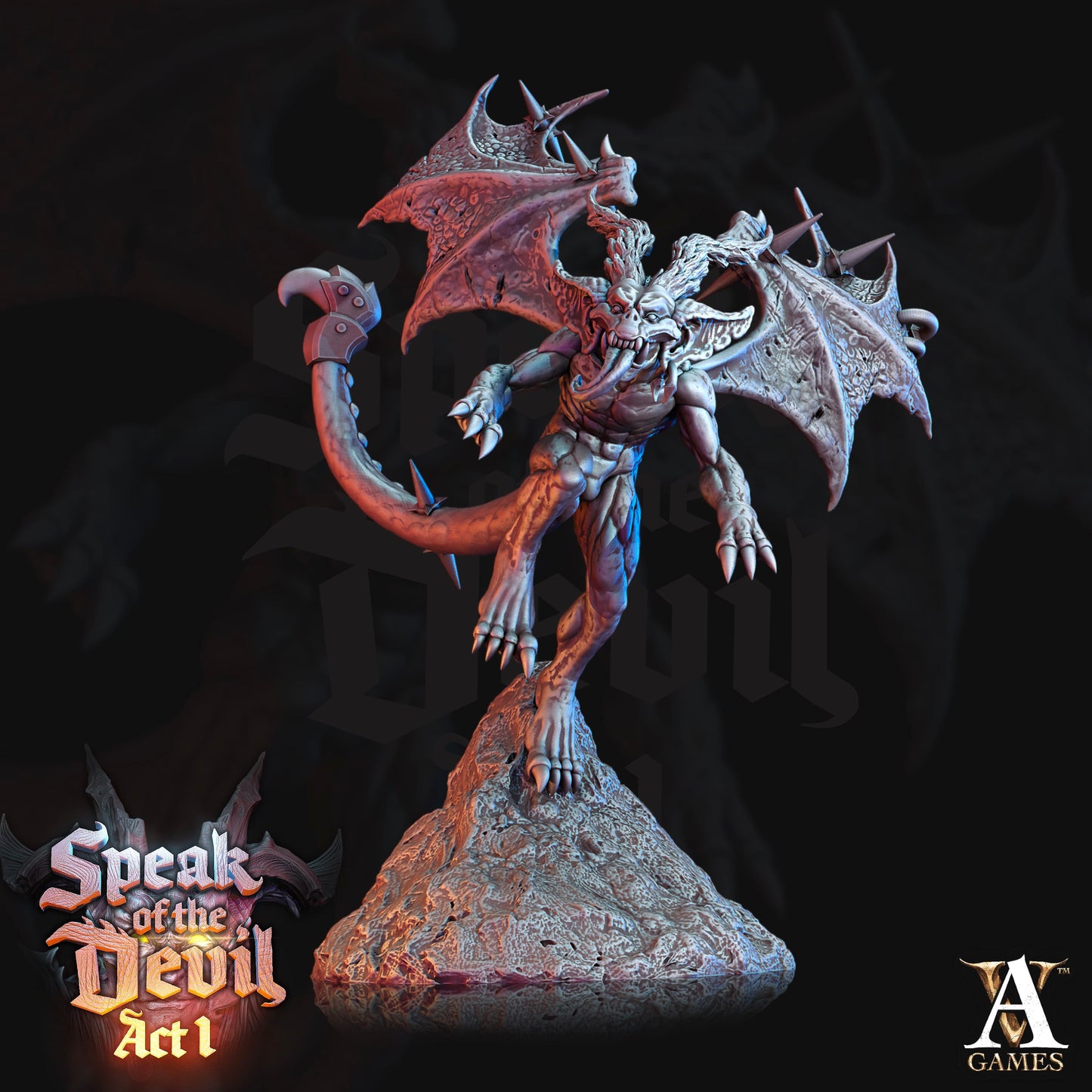 3D Printed Archvillain Games Phlegethian Imp Speak of the Devil Act I 28 32mm D&D - 3D Printing Boss 