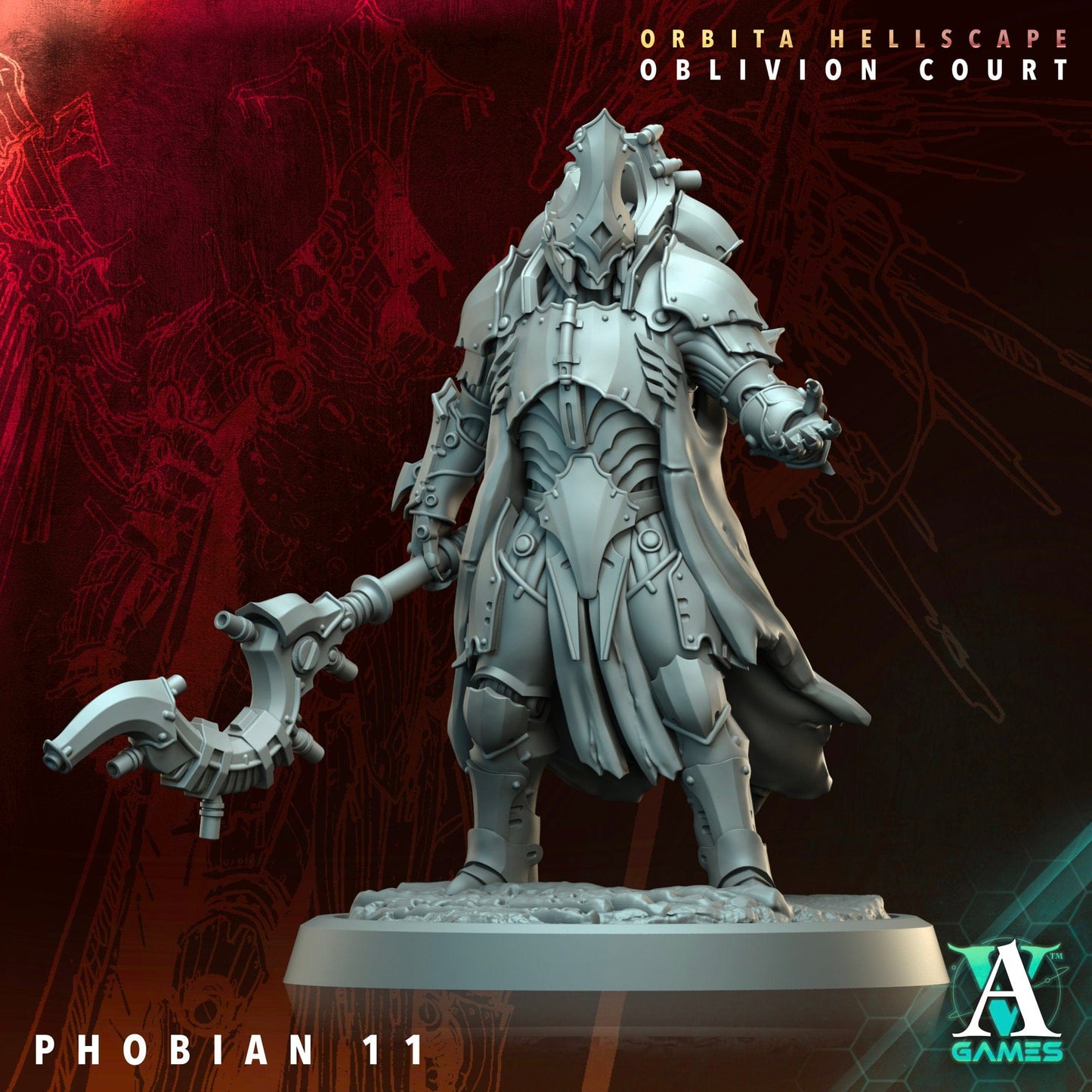 3D Printed Archvillain Games Phobian Orbita Hellscape Oblivion Court 28 32mm D&D - 3D Printing Boss 