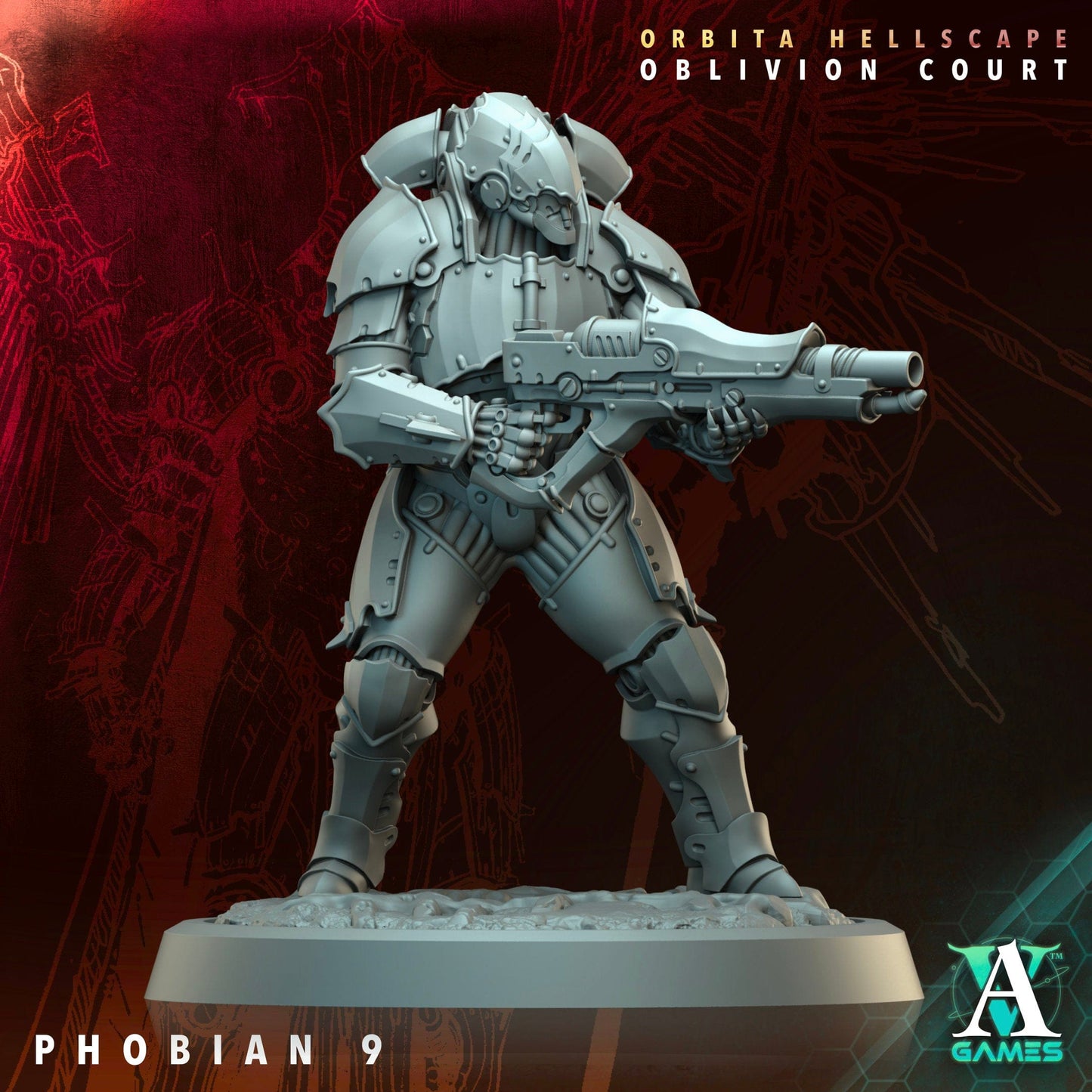 3D Printed Archvillain Games Phobian Orbita Hellscape Oblivion Court 28 32mm D&D - 3D Printing Boss 